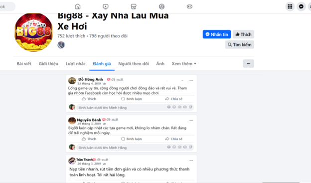 Đánh giá của người chơi Đỗ Hồng Anh, Nguyễn Bảnh, Trần Thành
