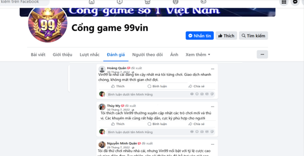 Đánh giá của người chơi Hoàng Quân, Thùy My và Nguyễn Minh Quân về cổng game VIN99