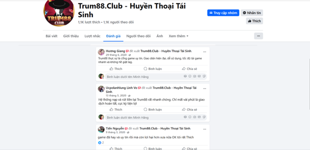 Đánh giá của người chơi Hương Giang , Ucpolanhlung Linh Vo và Tiến Nguyễn về Trum88