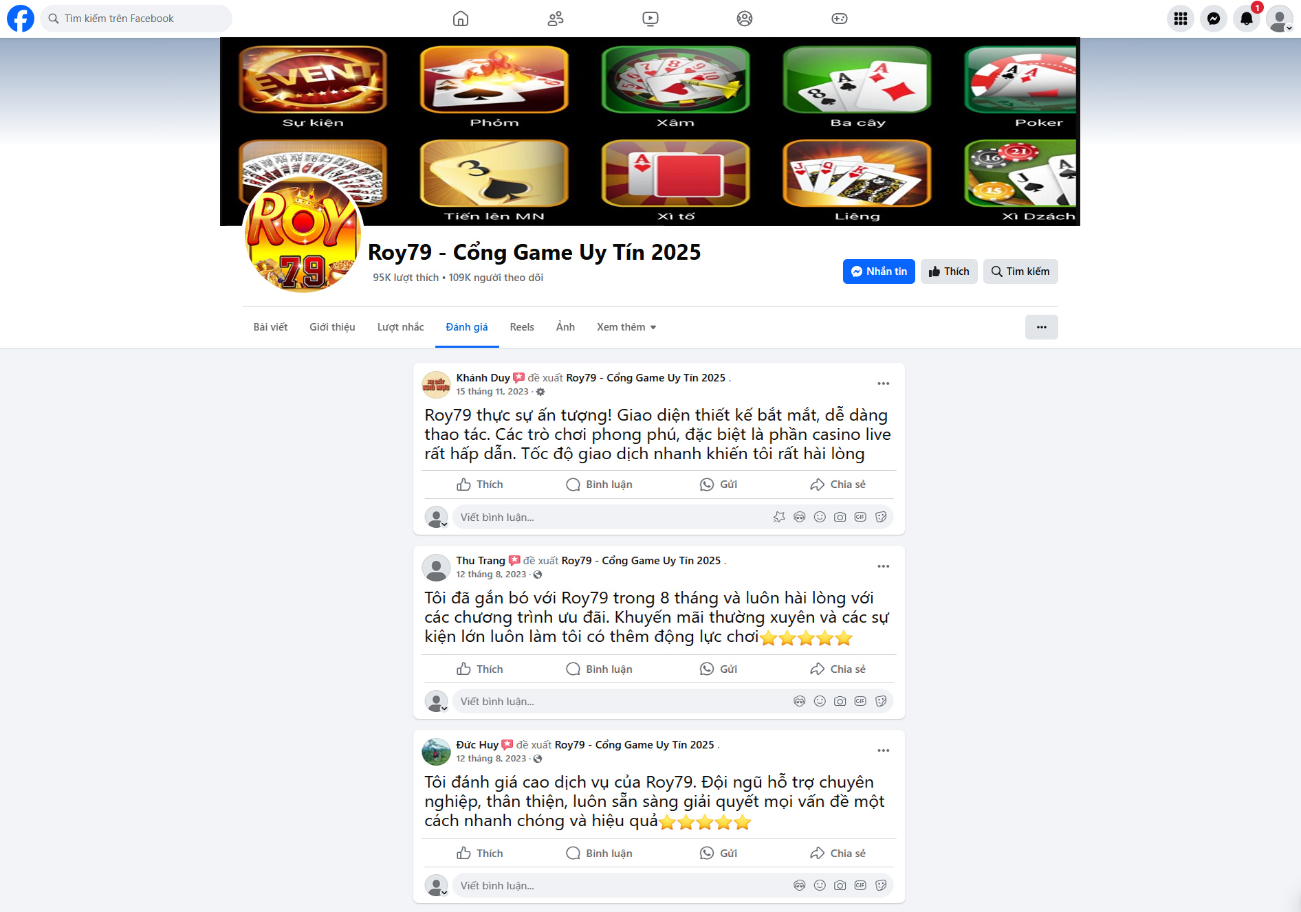 Đánh giá của người chơi Khánh Duy, Thu Trang, Đức Huy về cổng game Roy79