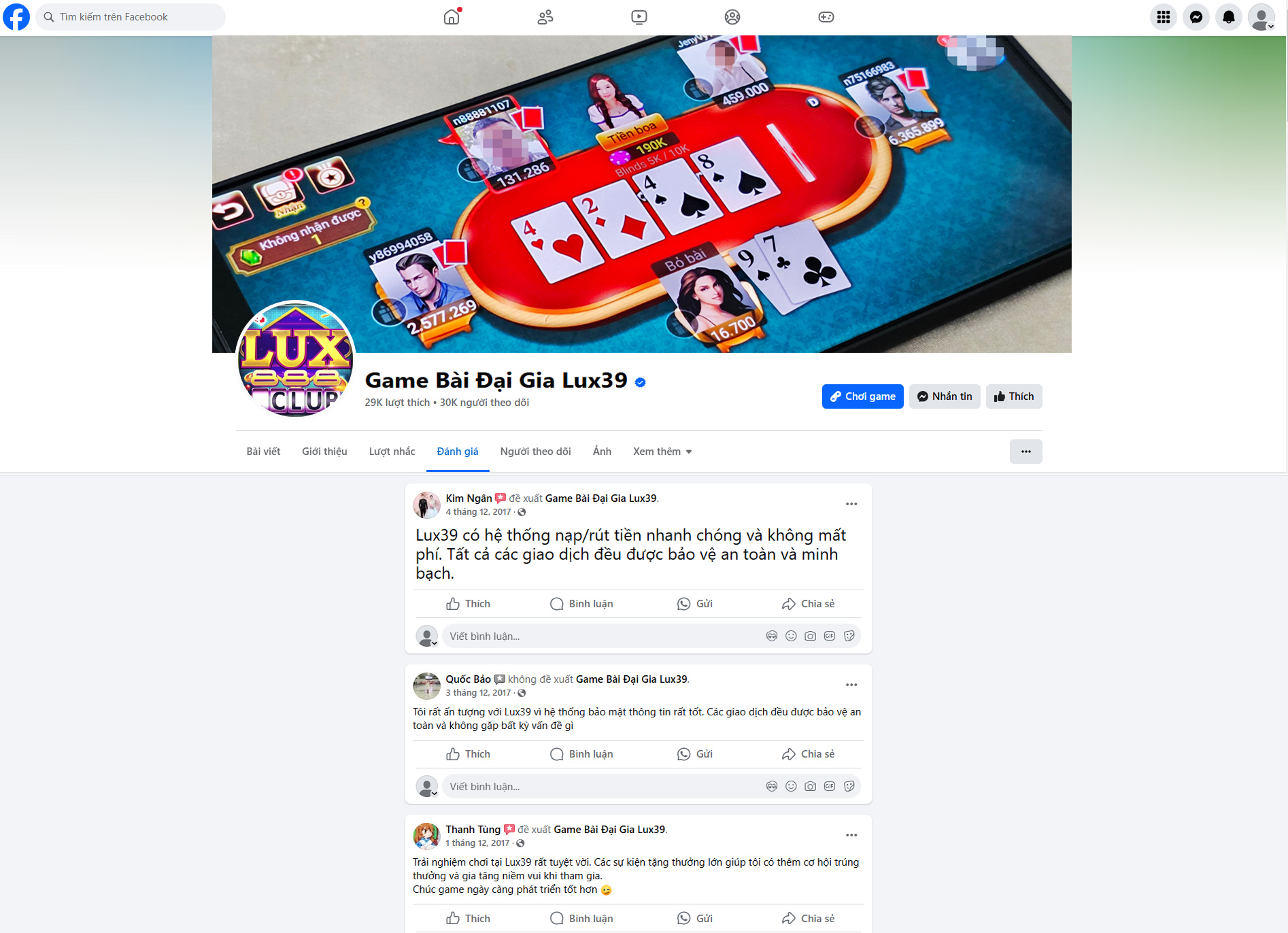 Đánh giá của người chơi Kim Ngân, Quốc Bảo, Thanh Tùng về cổng game đổi thưởng Lux39