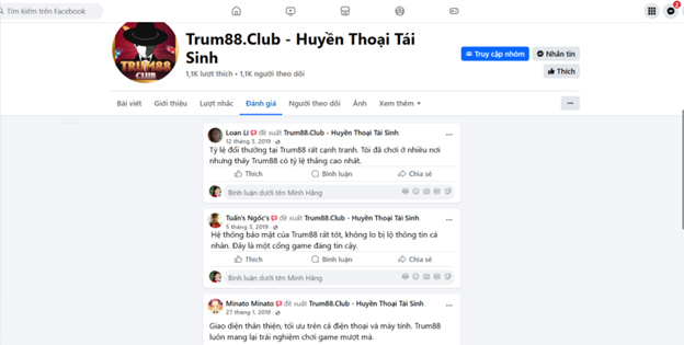 Đánh giá của người chơi Loan Lì, Tuấn’s Ngốc’s và Minato Minato