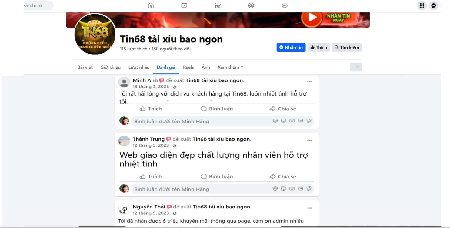 Đánh giá của người chơi Minh Anh, Thành Trung và Nguyễn Thái về Tín68