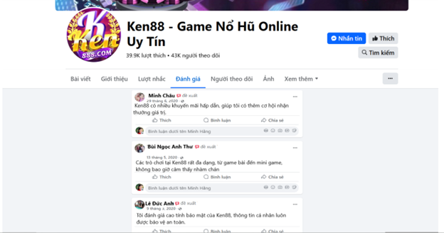 Đánh giá của người chơi Minh Châu, Ngọc Anh Và Lê Đức Anh về Ken88