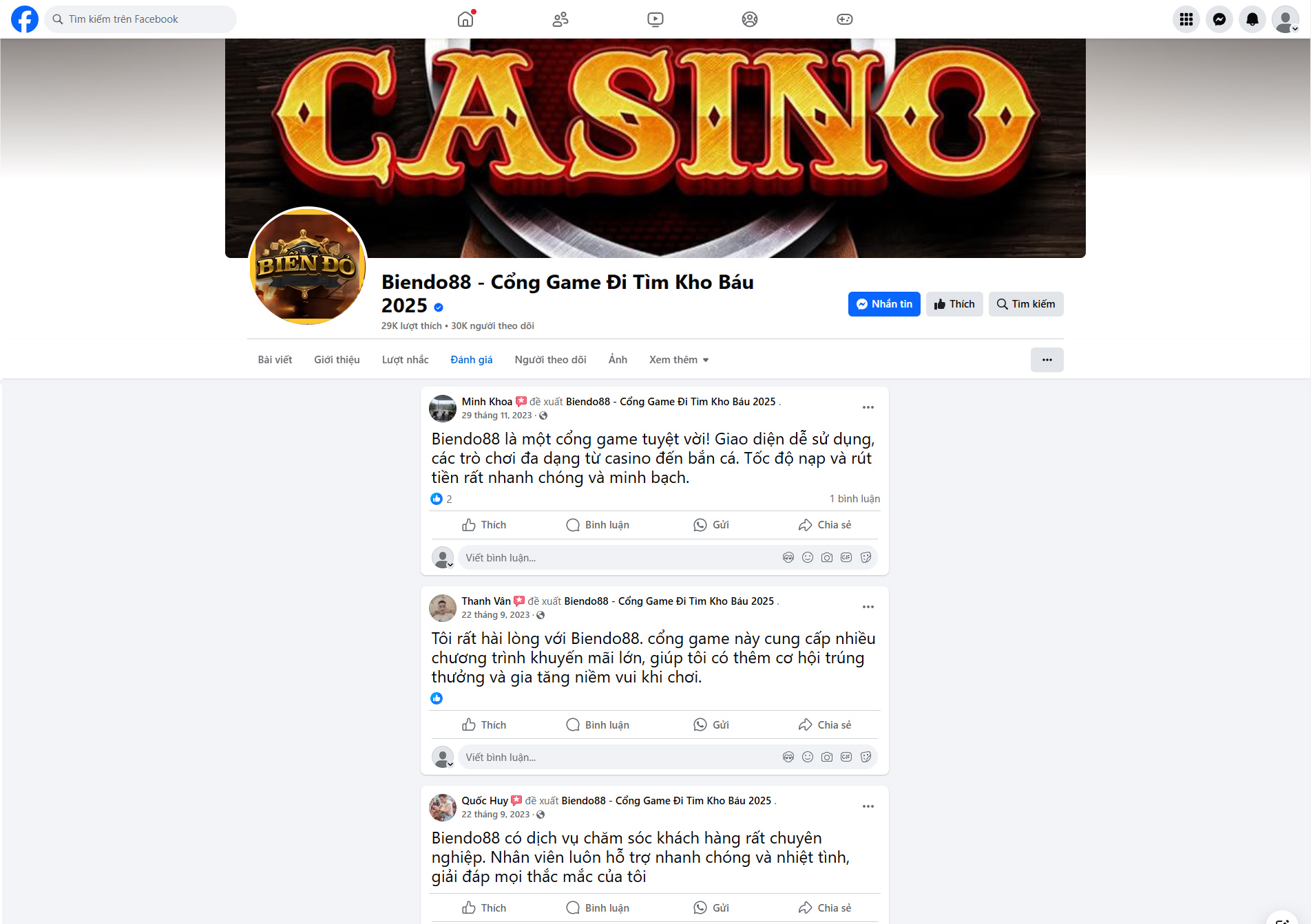 Đánh giá của người chơi Minh Khoa, Thanh Vân, Quốc Huy về cổng game Biendo88