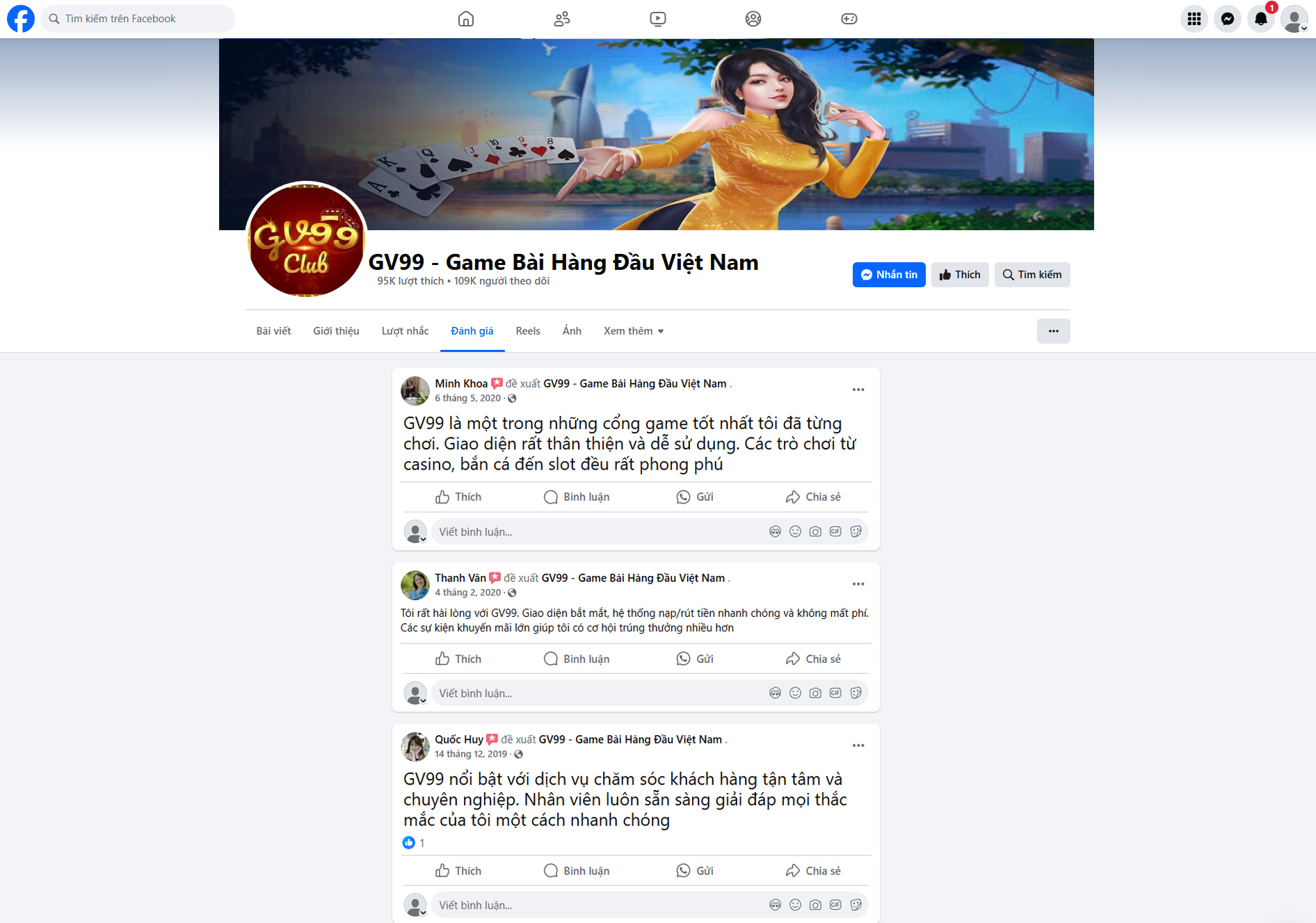 Đánh giá của người chơi Minh Khoa, Thanh Vân, Quốc Huy về cổng game GV99