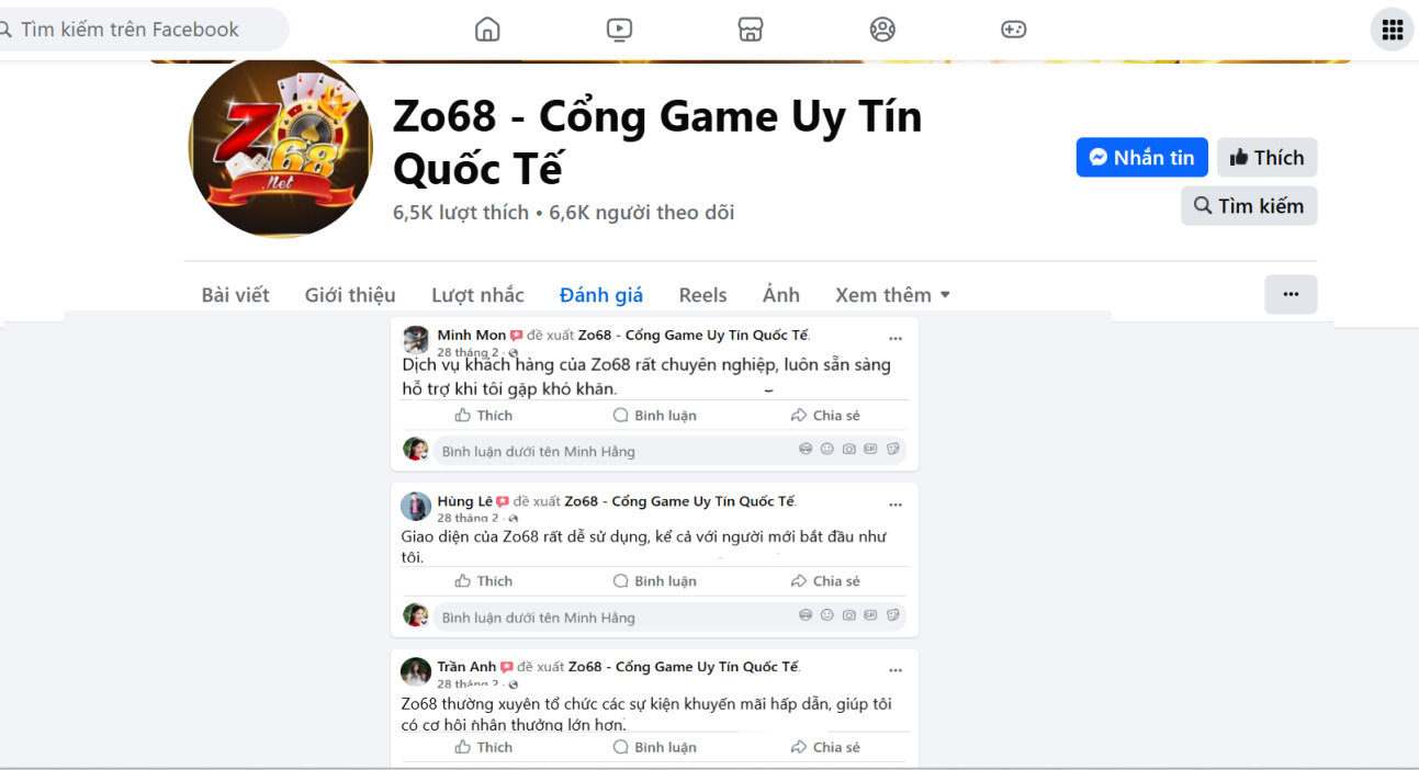 Đánh giá của người chơi Minh Mon, Hùng Lê và Trần Anh về Zo68