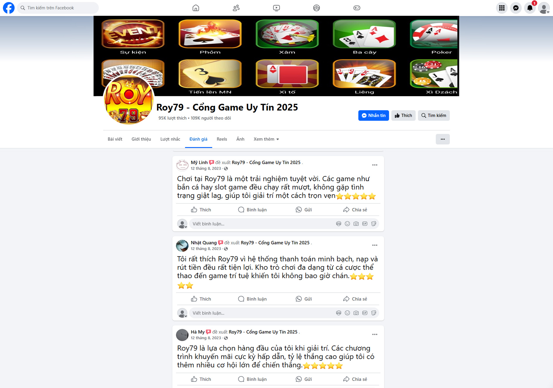 Đánh giá của người chơi Mỹ Linh, Nhật Quang, Hà My về cổng game Roy79