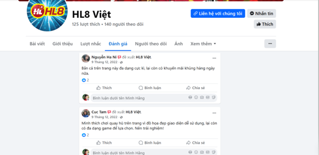 Đánh giá của người chơi Nguyễn Ha Ni và Cuc Tam về HL8 