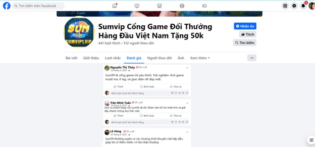 Đánh giá của người chơi Nguyễn Thị Thúy, Trần Minh Tuấn và Lê Hồng về Sum99