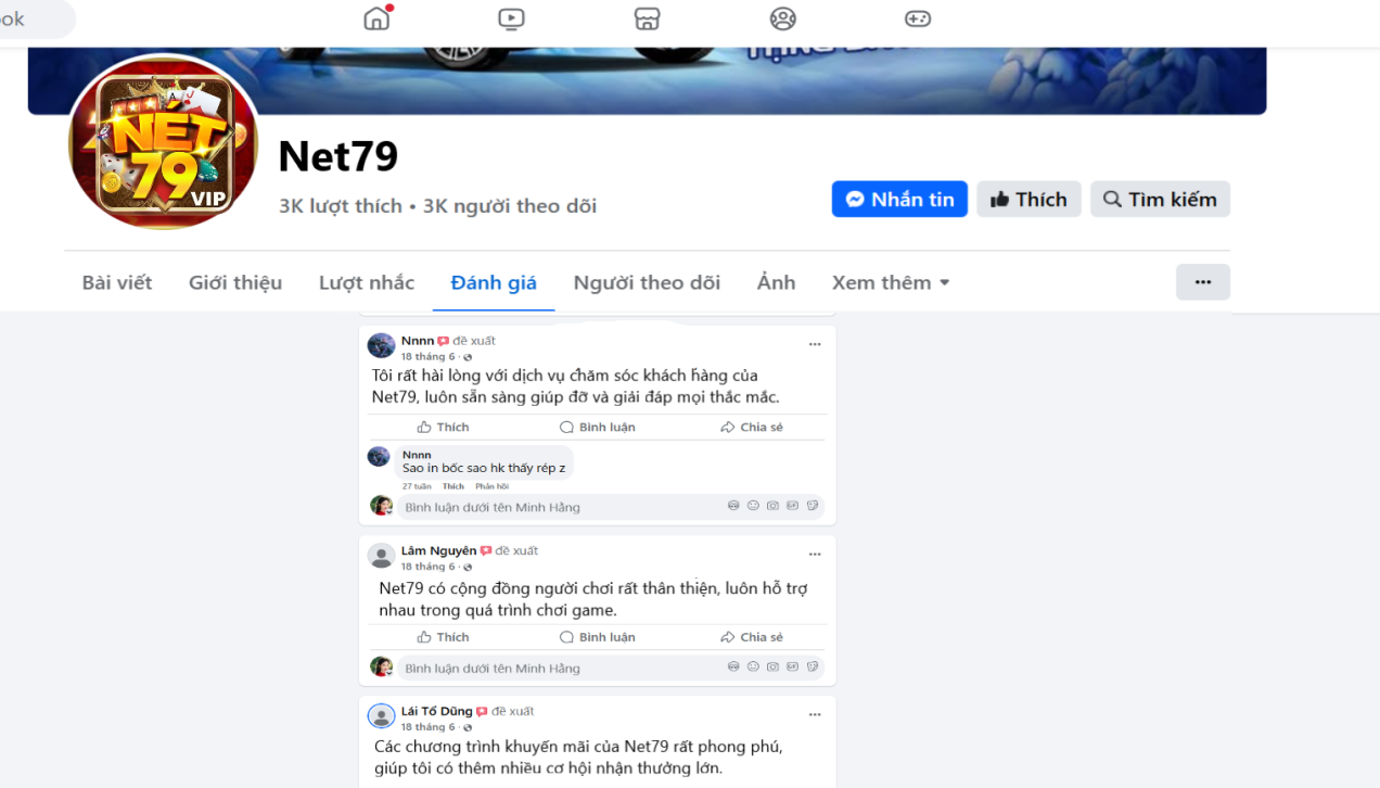 Đánh giá của người chơi Nnnn, Lâm Nguyên và Lái Tổ Dũng về Net79