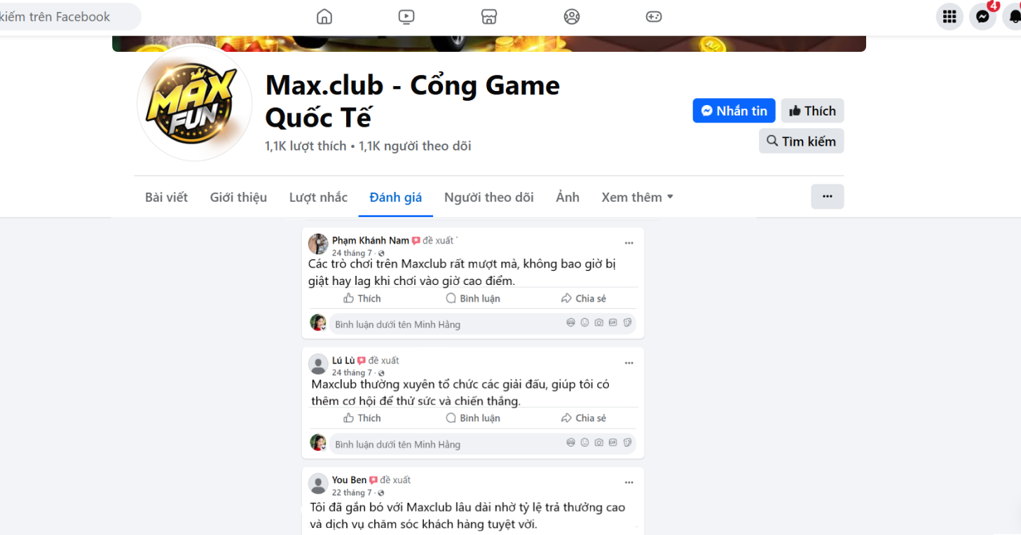 Đánh giá của người chơi Phạm Khánh Nam, Lú Lù và You Ben về Maxclub