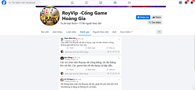 Đánh giá của người chơi Phạm Minh Hải, Văn Dũng, Vũ Thị Ngọc