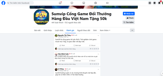 Đánh giá của người chơi Phạm MInh Quân, Ngọc Linh, Vũ Thị Quỳnh về Sum99