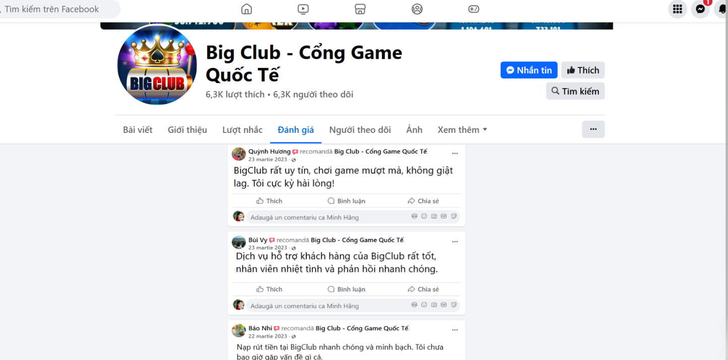 Đánh giá của người chơi Quỳnh Hương, Bùi Vy và Bảo Nhi về Bigclub