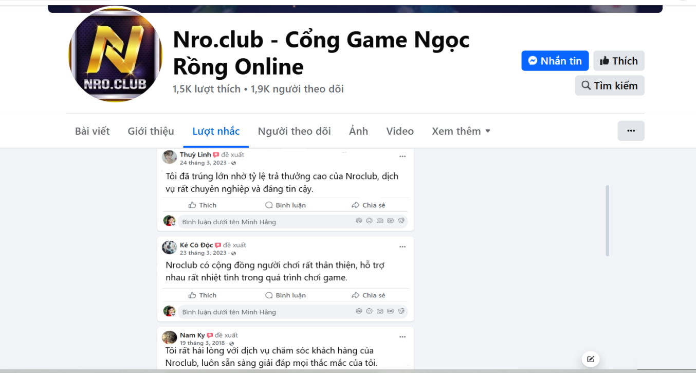 Đánh giá của người chơi Thùy Linh, Kẻ Cô Độc, Nam Kỳ về Nroclub