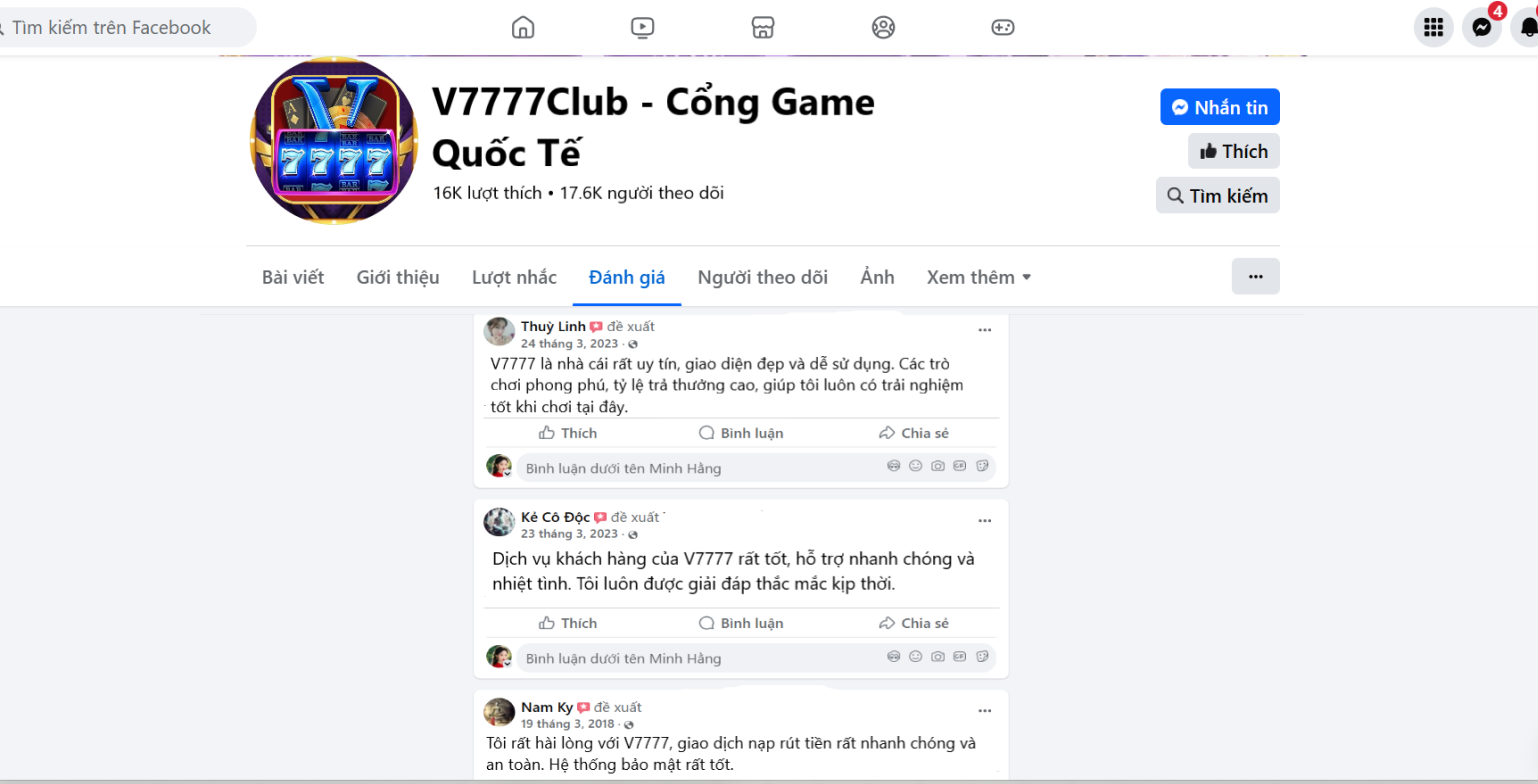 Đánh giá của người chơi Thùy Linh, Kẻ Cô Độc và Nam Kỳ về cổng game V7777