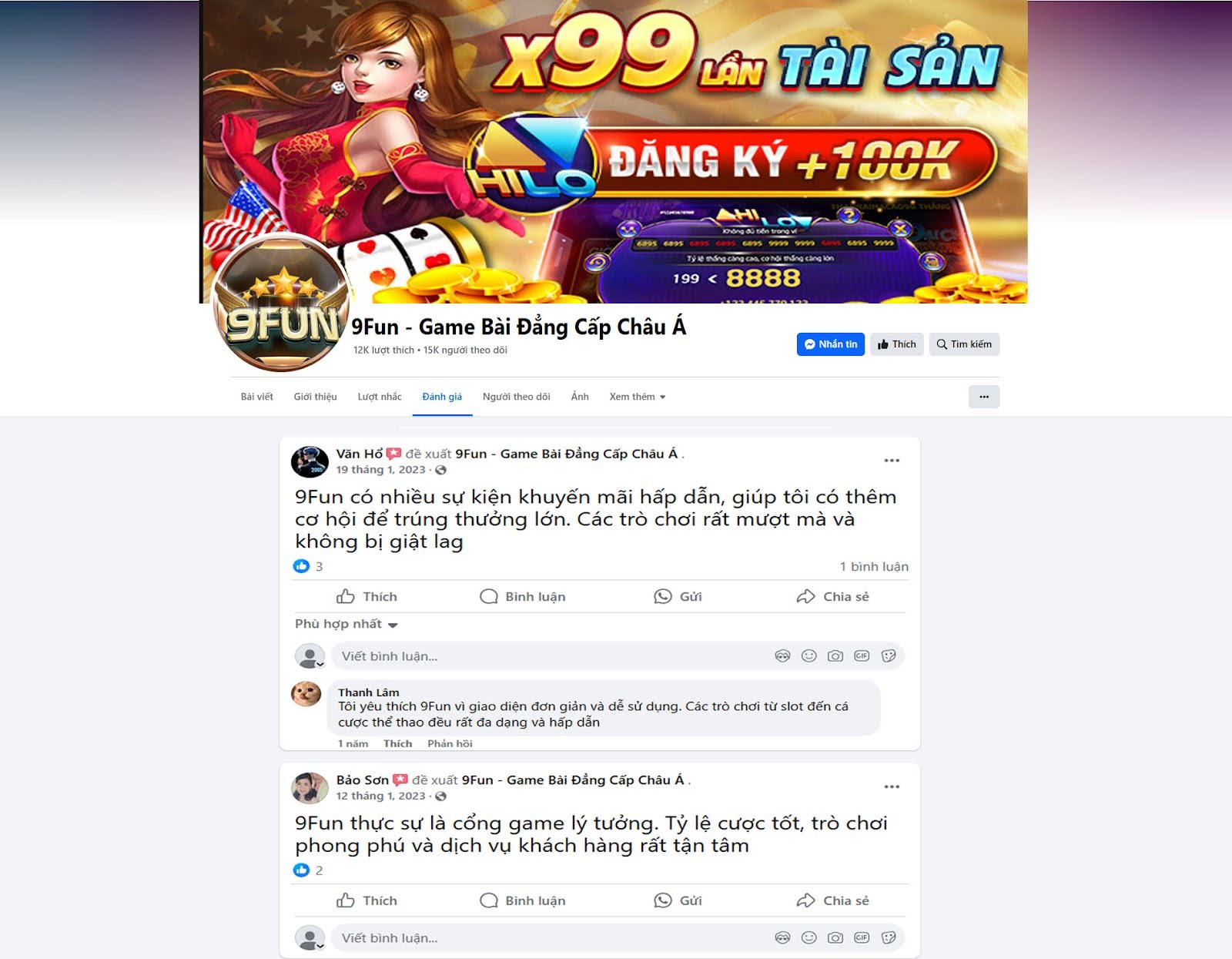 Đánh giá của người chơi Văn Hổ, Thanh Lâm, Bảo Sơn về cổng game 9Fun