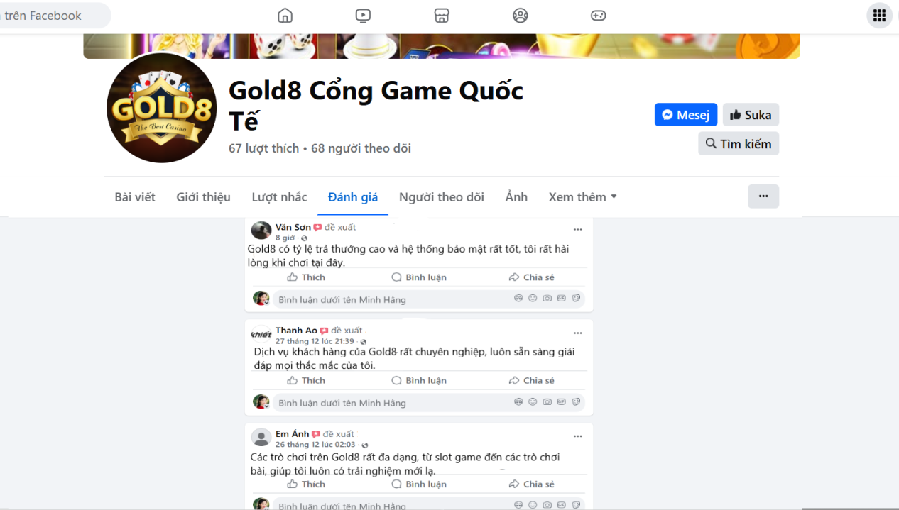 Đánh giá của người chơi Văn Sơn, Thanh Ao và Em Ánh về Gold8