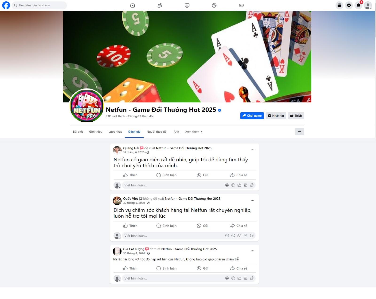 Đánh giá về cổng game Netfun của người chơi Quang Hải, Quốc Việt, Gia Cát Lượng