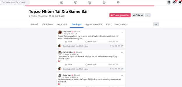 Người chơi Line Gone, Càphê Đắng, Quốc Việt chia sẻ vè Topzo