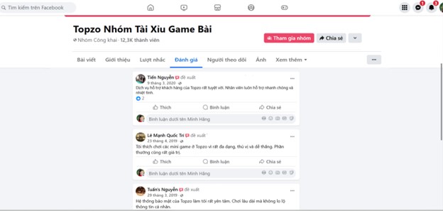 Người chơi Tiến Nguyễn, Lê Mạnh Quốc Trí, Tuấn’s Nguyễn đánh giá về Topzo